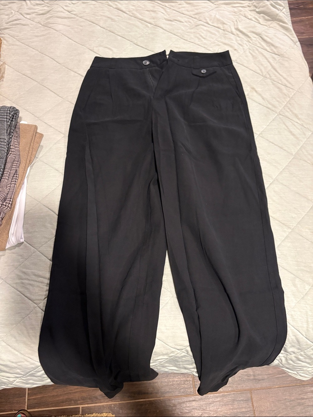 a new day Black Wide-Leg High-Rise Pants